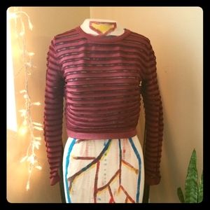 Maroon crop top